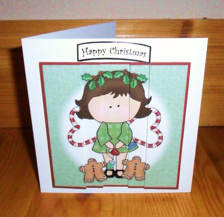 Christmas Holly Angel Side Stacker & Matching Captions by Johanna Lambert