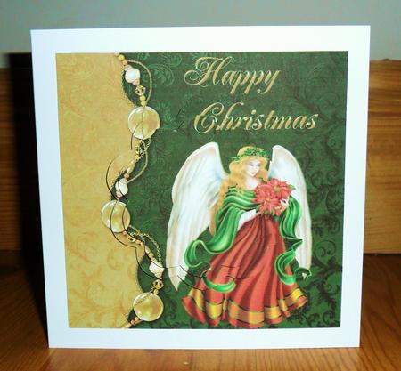 Christmas Angel Square by Johanna Lambert