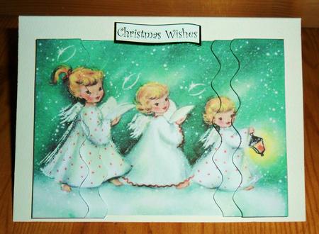Christmas Angel Trio Wavy Side Stacker by Johanna Lambert