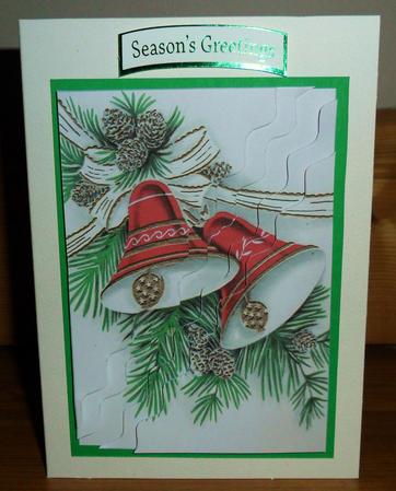 Christmas Fir Bells Wavy Corner Side Stacker by Johanna Lambert