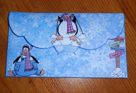 Gift Envelope/money Wallet - Penguins by Johanna Lambert