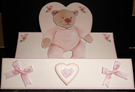 New Baby Girl Zigzag Card with Decoupage by Johanna Lambert
