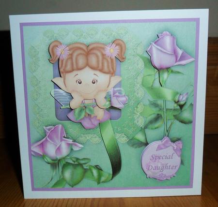 Lavender Rose Fairy Topper and Decoupage by Johanna Lambert