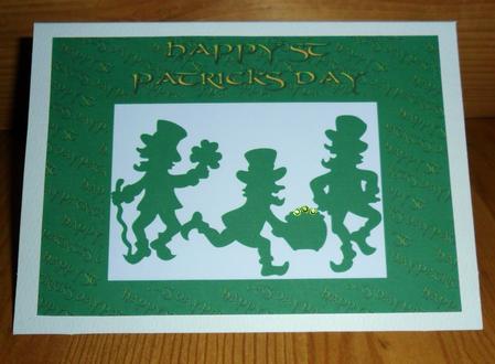 St Patricks Day Silhouette Card Front by Johanna Lambert