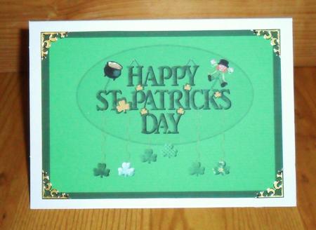 Springy St Patricks Day Card Front by Johanna Lambert