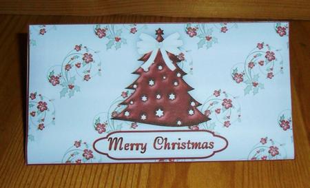 Christmas Tree in Red Money and Gift Voucher Wallet by Johanna Lambert
