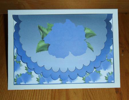 Blue Moon Rose Envelope Card by Johanna Lambert