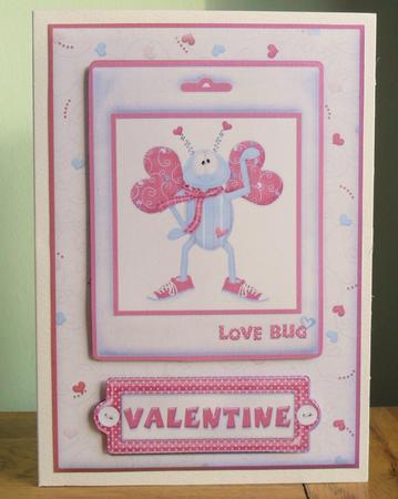 Love Bug Valentine Card Front by Johanna Lambert