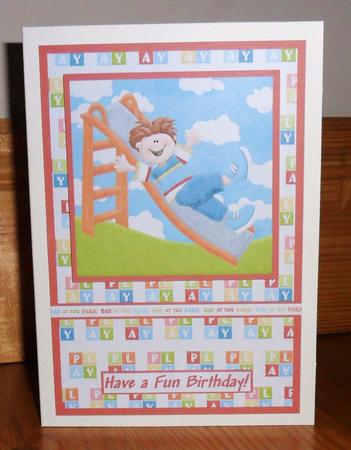 Simply Sliding! Decoupage Card by Johanna Lambert