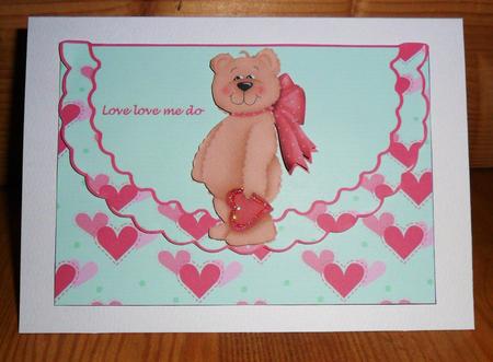 Teddy Love Envelope Card by Johanna Lambert