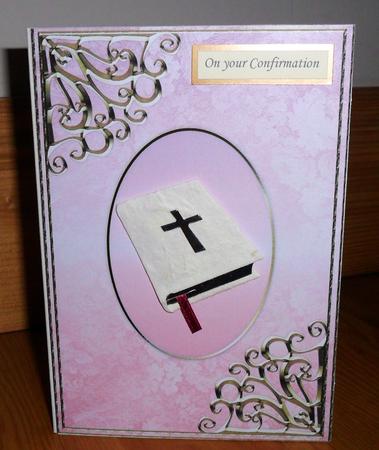 Textured Floral Card Front - Pink by Johanna Lambert