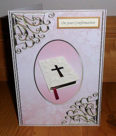 Textured Floral Card Front - Peach by Johanna Lambert