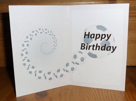 Football Fan Birthday Insert Grey by Johanna Lambert