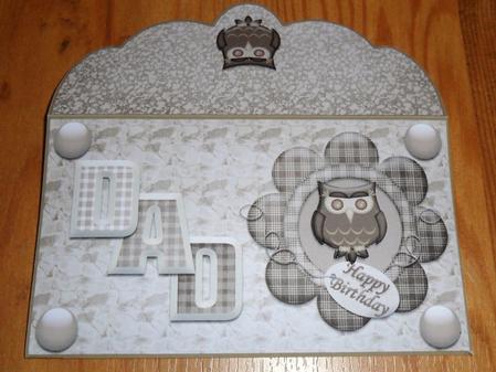 Happy Birthday Dad Owl Money Wallet by Johanna Lambert