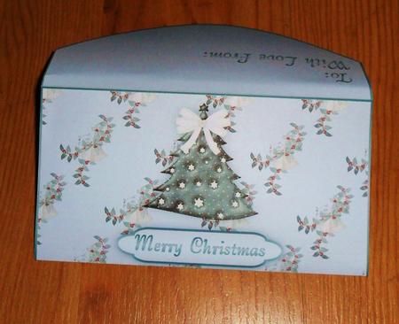Christmas Tree in Green Money and Gift Voucher Wallet by Johanna Lambert
