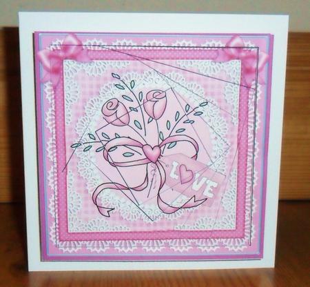 8 x 8 Lovely Roses Twisted Tunnel Card Kit by Johanna Lambert