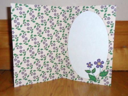 Dark Purple Flowers Insert 2 (cream) by Johanna Lambert