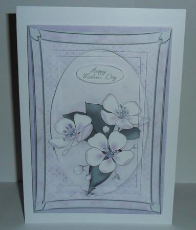 A4 Apple Blossom in Lilac Tunnel Card Kit by Johanna Lambert