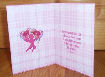 Valentines Cupid Card Insert by Johanna Lambert