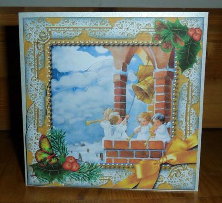 Angels Bell Pulling Holly One Edge Scallop Bottom Stacker by Johanna Lambert