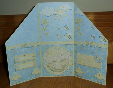 Hello Sunshine Easter Angled Front Card by Johanna Lambert