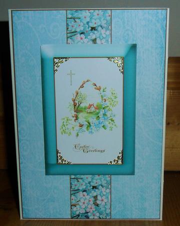 Easter Greeting with Forget-me-nots by Johanna Lambert
