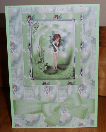 Green Fairy Card Front with Pyramage by Johanna Lambert