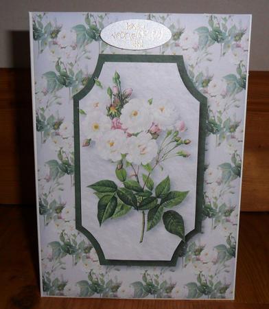 White Roses Quick Card by Johanna Lambert