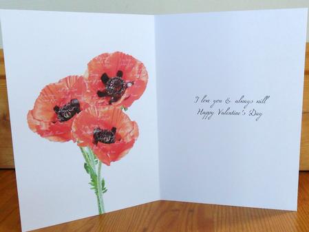 Poppy Trio & Words Insert Valentine's Day by Johanna Lambert