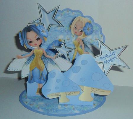 Giant Easel Tableau 3D Card Kit - Fairy Girls by Johanna Lambert