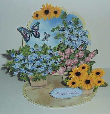 Giant Easel Tableau 3D Card Kit - Garden Paradise by Johanna Lambert