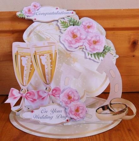Giant Easel Tableau 3D Card Kit - Wedding Wishes by Johanna Lambert