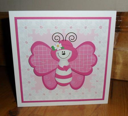 Daisy the Butterfly in Pink Hat by Johanna Lambert