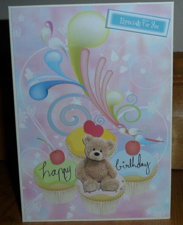 Cupcakes with Cute Little Teddy by Johanna Lambert