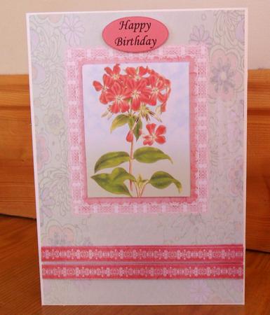 Birthday Flowers with Lace by Johanna Lambert