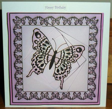 8 x 8 Big Butterfly Twisted Tunnel Card Kit by Johanna Lambert