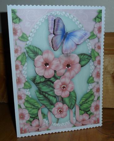 Busy Lizzies, Butterfly & Pearls Decoupage by Johanna Lambert