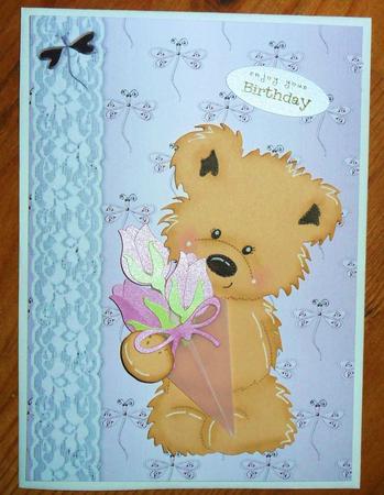 Dragonflies 'n Lace Background/card Front in Pink by Johanna Lambert