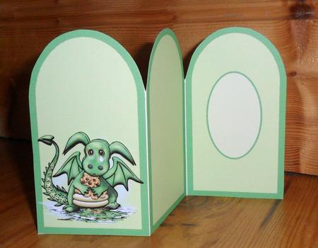 Little Dragon Tri Fold Card by Johanna Lambert