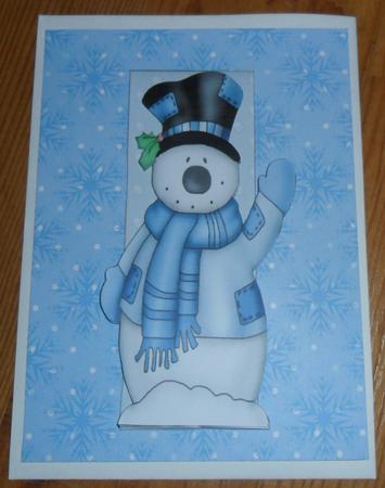 Snowy Santa Backing Paper One by Johanna Lambert