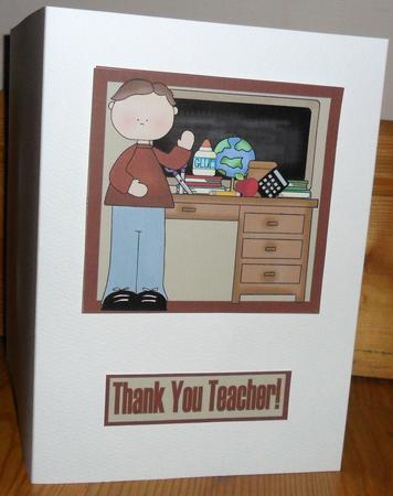 Thank You Teacher! Male Decoupage and Stacker Design by Johanna Lambert