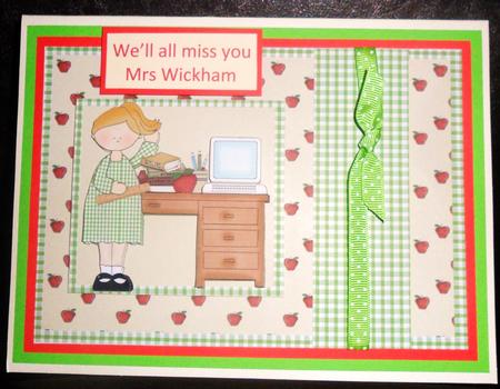 Thank You Teacher! Landscape Pyramid Card Front by Johanna Lambert