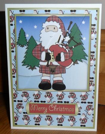 Scottish Santa is Here Stacker by Johanna Lambert