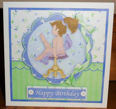 A Little Behind Belated Birthday Topper & Decoupage by Johanna Lambert