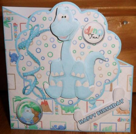 My Little Baby Dinosaur Childrens Birthday Card & Decoupage by Johanna Lambert