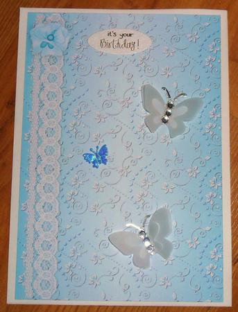 Floral Swirls N Lace Card Bases 2 by Johanna Lambert
