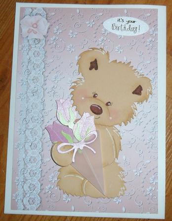 Floral Swirls N Lace Card Bases 6 by Johanna Lambert