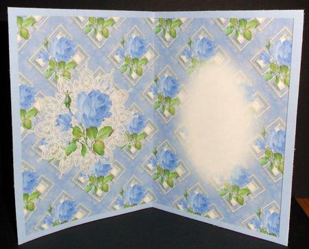 Blue Roses & Lace Insert by Johanna Lambert