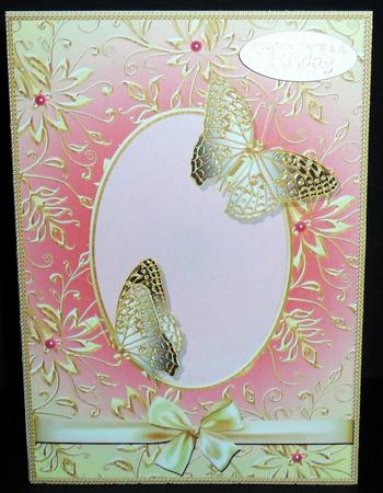 Golden Butterfly Card Front by Johanna Lambert