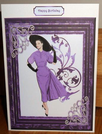 Purple Framed Elegance by Johanna Lambert